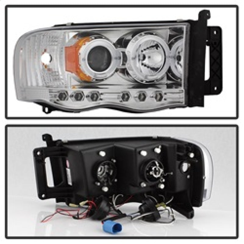 SPYDER 5009982 Spyder Dodge RAM 1500 02-05/RAM 2500 03-05 Projector Headlights LED Halo LED Chrm PRO-YD-DR02-HL-C