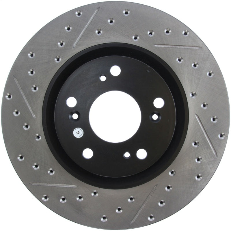 Stoptech 127.40057R StopTech 02-06 Acura RSX Type S / 06-09 Honda Civic Si Slotted & Drilled Right Front Rotor