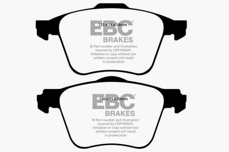 EBC DP41914R 11+ Volvo S60 2.5 Turbo T5 (315mm Front Rotors) Yellowstuff Front Brake Pads