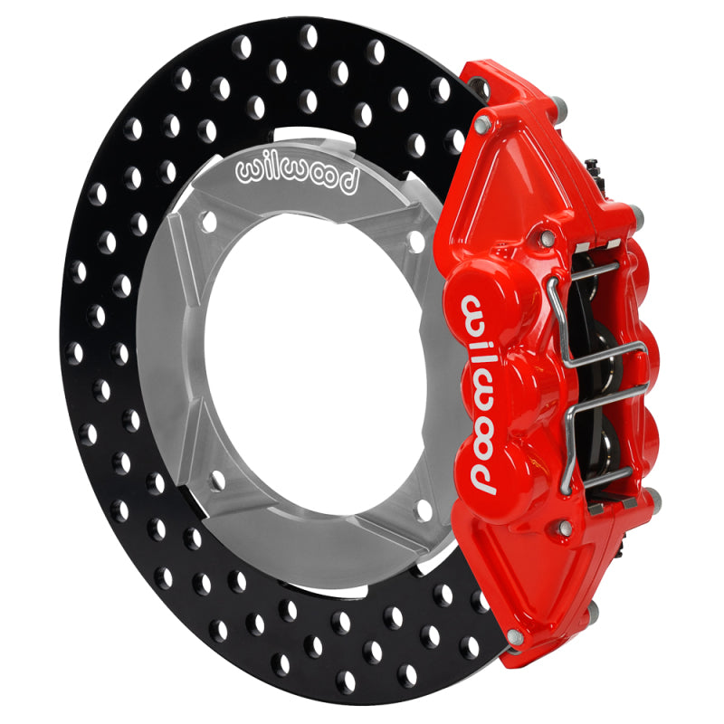 Wilwood 140-16633-DR 2014+ Polaris RZR XP 1000 Rear Kit 11.25in Drilled - Red