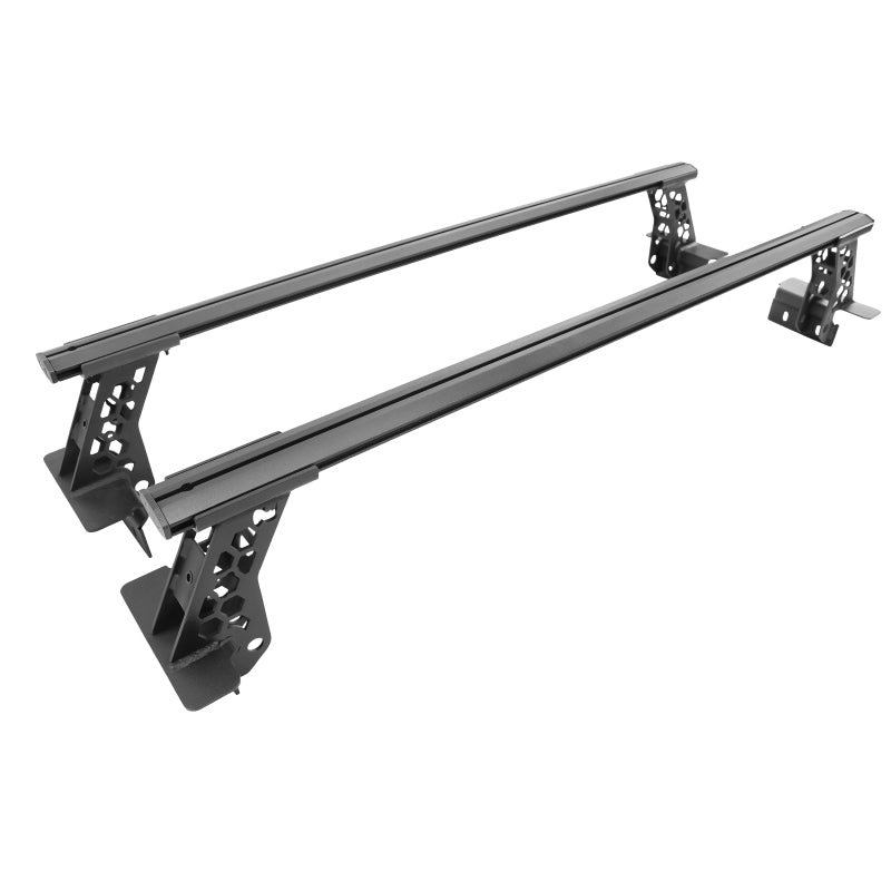 Go Rhino 5935001T 15-22 Ford F-150 / 19-22 RAM 1500 / 07-21 Toyota Tundra XRS Cross Bars Kit - Tex. Blk
