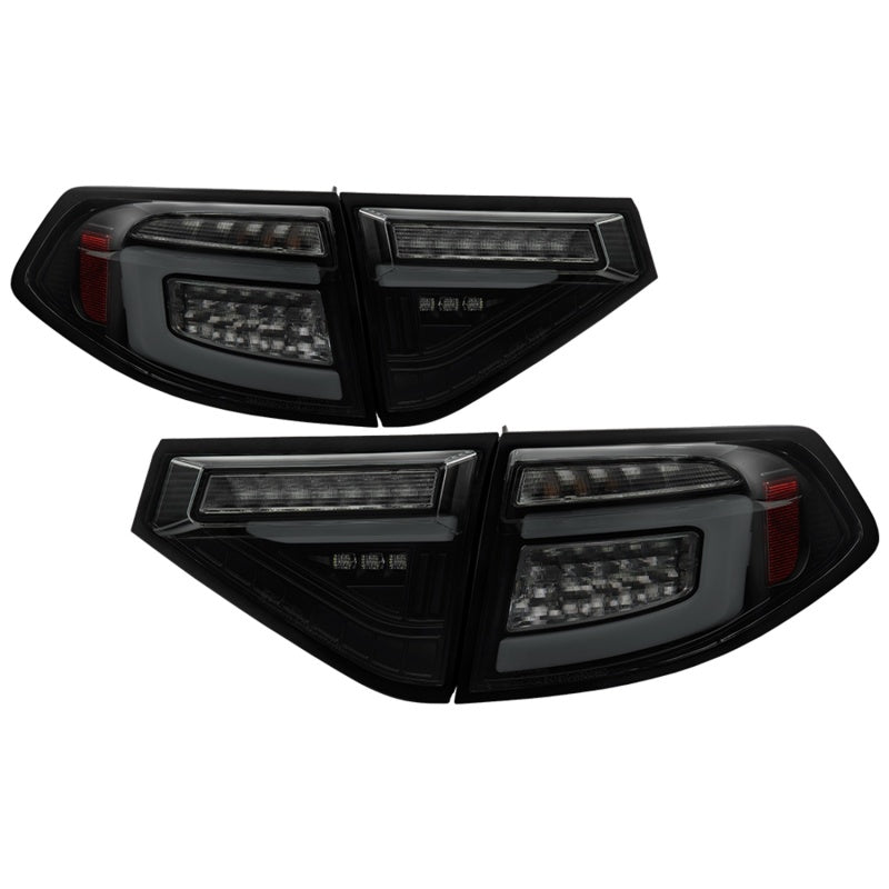 SPYDER 5086747 Spyder 08-14 Subara Impreza WRX Hatchback LED Tail Lights Seq Signal Blk Smoke ALT-YD-SI085D-SEQ-BSM