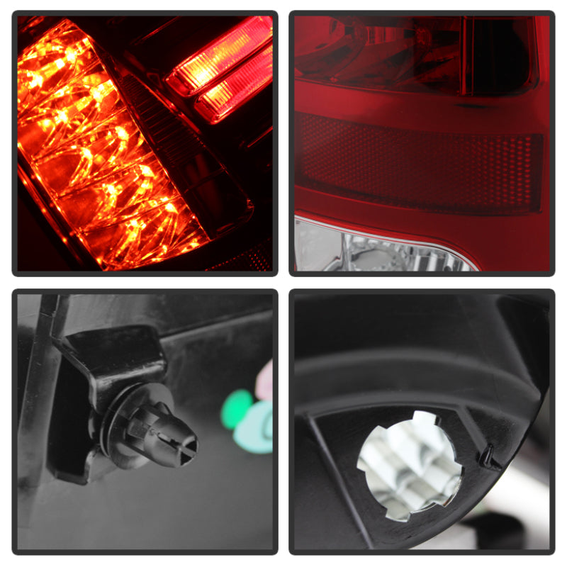 SPYDER 5077547 Spyder Dodge RAM 1500 13-14 13-14 LED Tail Lights LED Model only - Red Clear ALT-YD-DRAM13-LED-RC