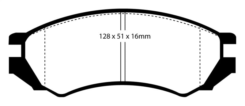 EBC DP4839R 91-93 Nissan NX 2.0 (ABS) Yellowstuff Front Brake Pads