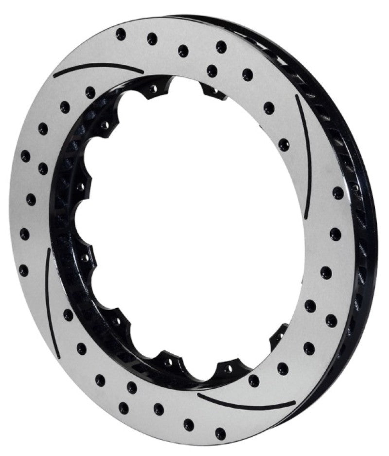 Wilwood 160-8400-BK Rotor-SV-SRP 72 Iron-RH-BLK-Drill 14.00 x 1.10 - 12 on 8.75in