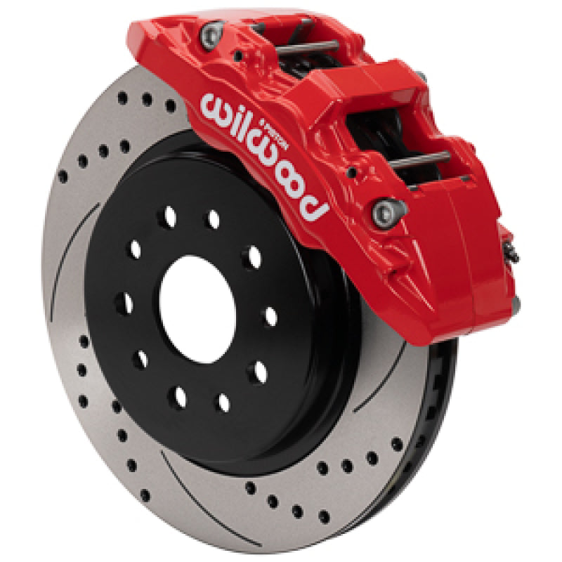 Wilwood 140-17274-DR 07-18 Jeep Wrangler (JK) Aero6-DM Front Brake Kit - D&S - Red
