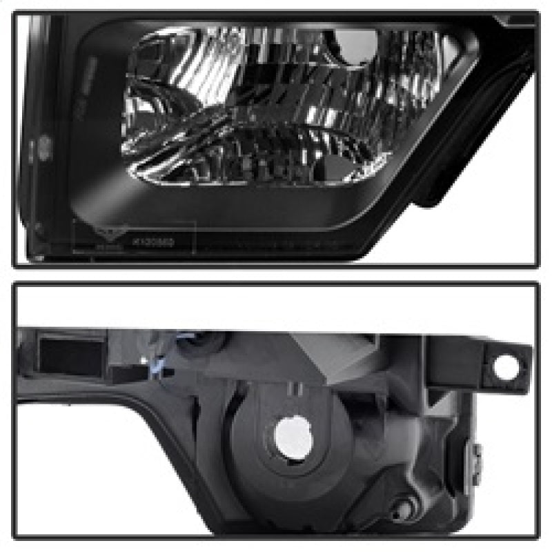 SPYDER 9032226 Xtune Ford F150 09-14 Projector Headlights Halogen Model Only LED Halo Black PRO-JH-FF15009-CFB-BK
