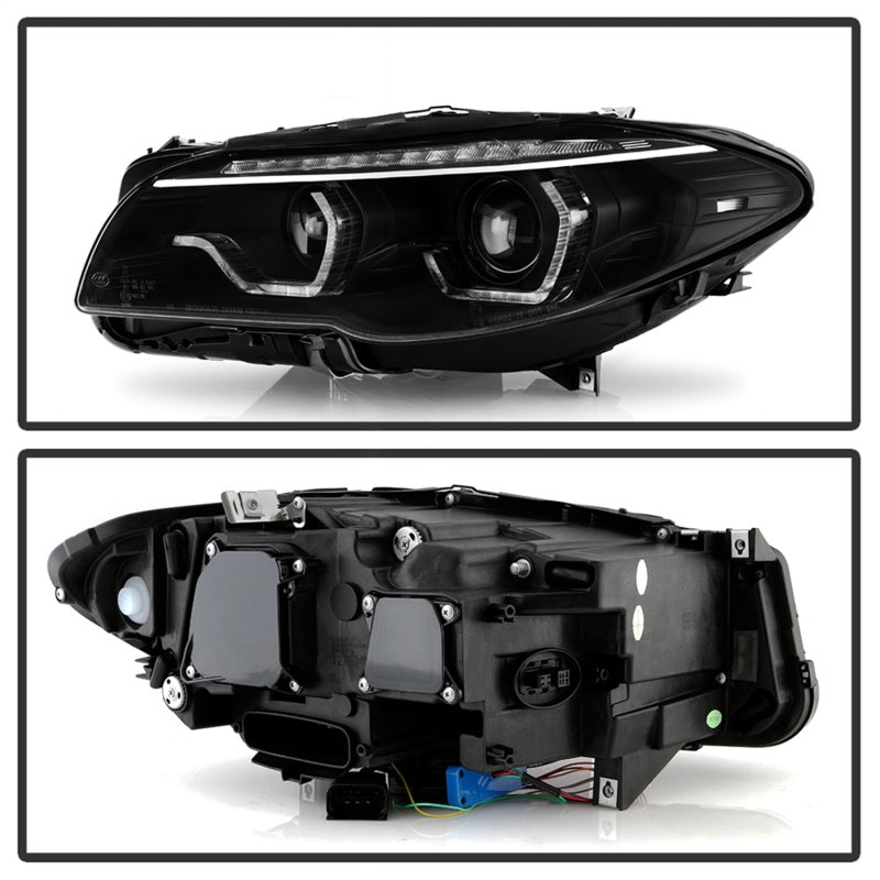 SPYDER 5088208 Spyder BMW 5 Series F10 11-13 Xenon/HID AFS Projector Headlights - Black PRO-YD-BMWF10HIDAFS-SEQ-BK