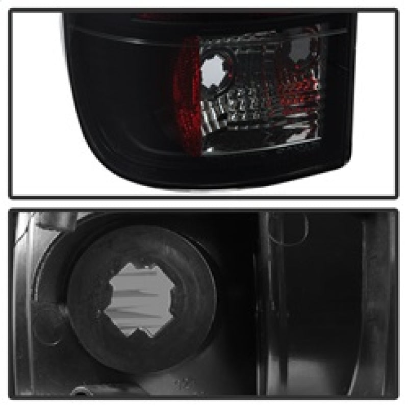 SPYDER 5084729 Spyder 08-16 Ford Super Duty F-250 V3 Light Bar LED Tail Lights - Blk Smoke ALT-YD-FS07V3-LBLED-BSM