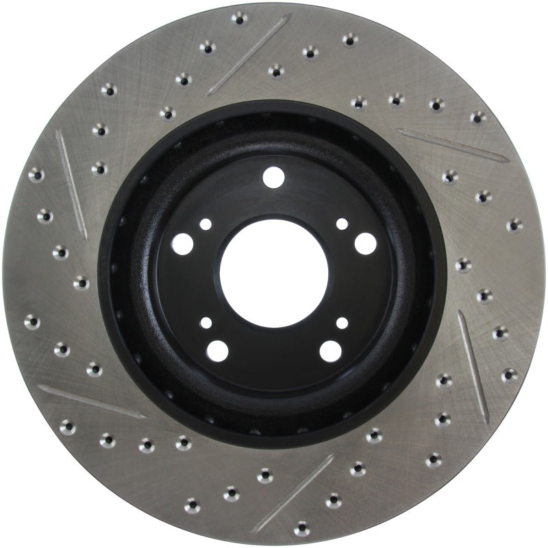 Stoptech 127.40057L StopTech 02-06 Acura RSX Type S / 06-09 Honda Civic Si Slotted & Drilled Left Front Rotor