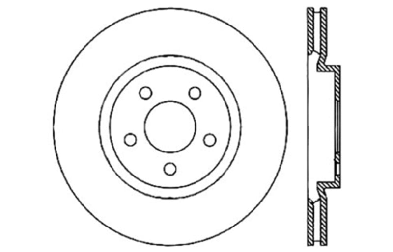 Stoptech 127.63061R StopTech 05-09 Chrysler 300 (5.7L V8 exc SRT-8) Front Right Slotted & Drilled Rotor