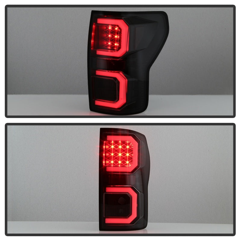 SPYDER 5085443 Spyder 07-13 Toyota Tundra V2 Light Bar LED Tail Lights - Smoke ALT-YD-TTU07V2-LB-BSM