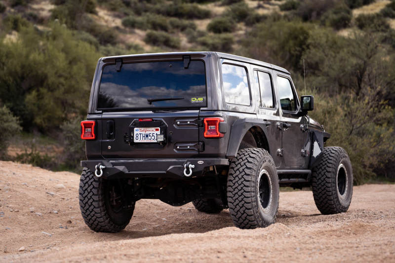DV8 Offroad TSJL-03 18-22 Jeep Wrangler JL Spare Tire Delete Kit w/Light Mounts