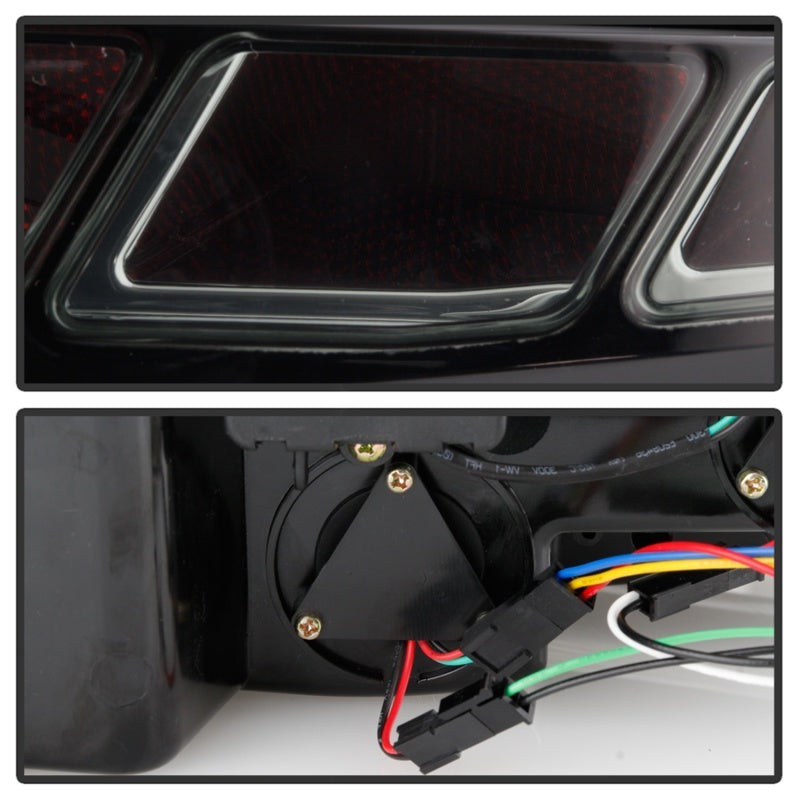 SPYDER 5085115 Spyder 10-12 Ford Mustang Light Bar Seq Turn Signal LED Tail Lights - Smoke ALT-YD-FM10-LED-SM