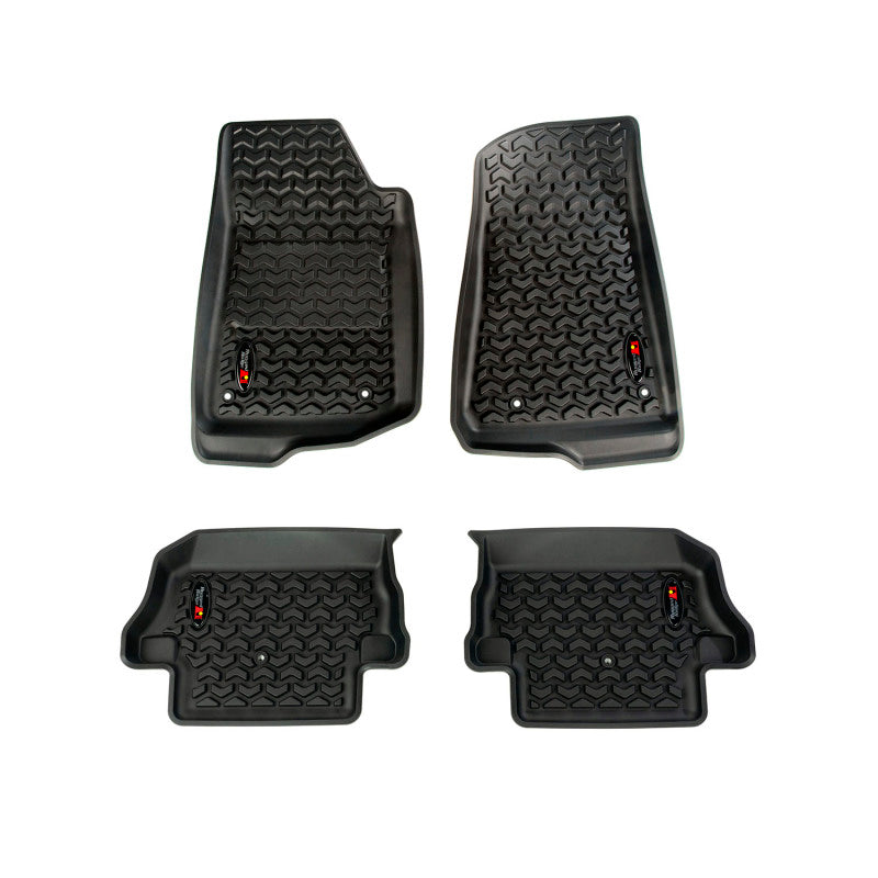 Rugged Ridge 12987.43 Floor Liner Kit Black F/R 18-20 Jeep Wrangler JL 2Dr