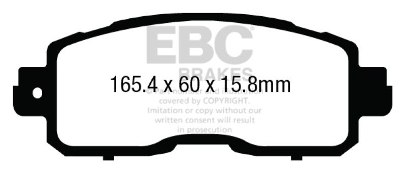 EBC DP43011R 13+ Nissan Altima 2.5 (L33) Sedan Yellowstuff Front Brake Pads