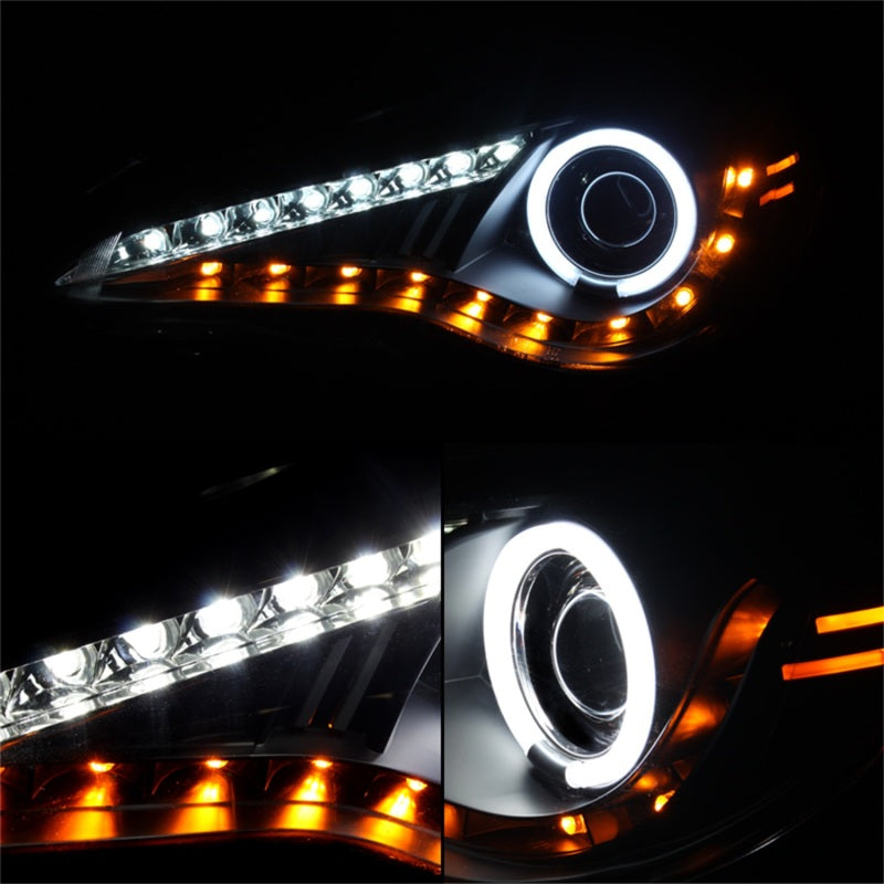 SPYDER 5075383 Spyder Scion FRS 12-14 Projector Headlights CCFL Halo DRL LED Black PRO-YD-SFRS12-CCFL-BK