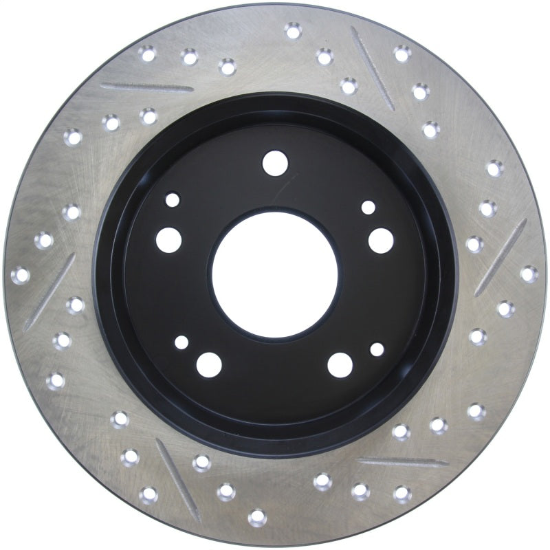 Stoptech 127.40042R StopTech 02-06 Acura RSX Incl. Type S / 97-01 Integra Type R Slotted & Drilled Right Rear Rotor