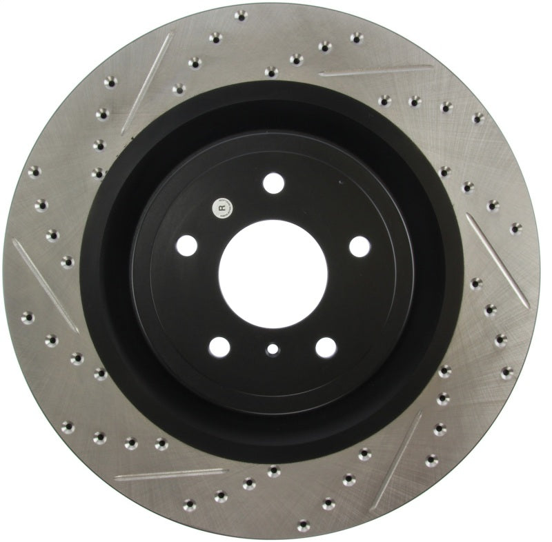 Stoptech 127.42100R StopTech Infiniti G37 / Nissan 370Z SportStop Slotted & Drilled Front Right Rotor