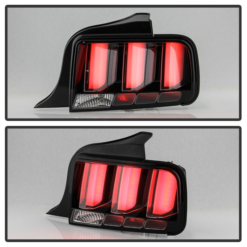 SPYDER 5086693 Spyder 05-09 Ford Mustang (White Light Bar) LED Tail Lights - Black ALT-YD-FM05V3-LED-BK