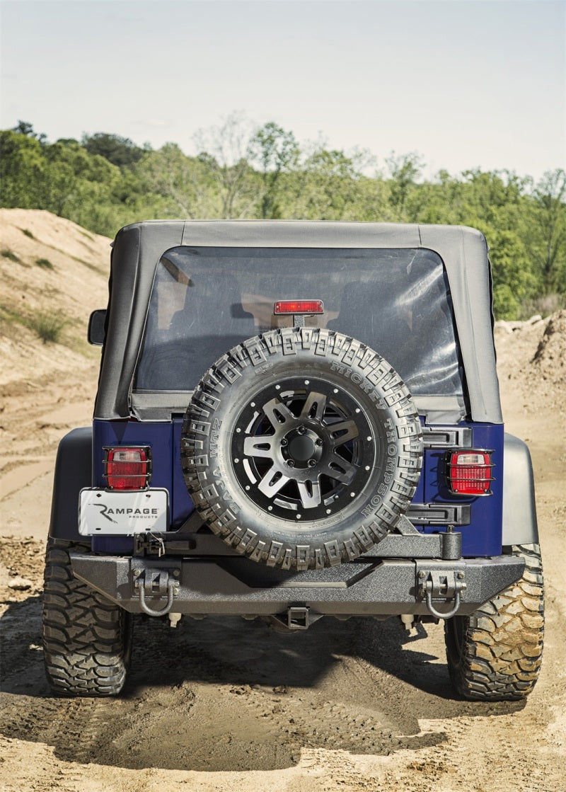 Rampage 99635 04-06 Jeep Wrangler(TJ) Unlimited OEM Replacement Soft Upper Doors - Black Denim