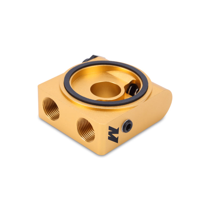 Mishimoto MMOP-SPTRM22 M22 x 1.5 Oil Sandwich Plate w/ Rear-Mounted Thermostat