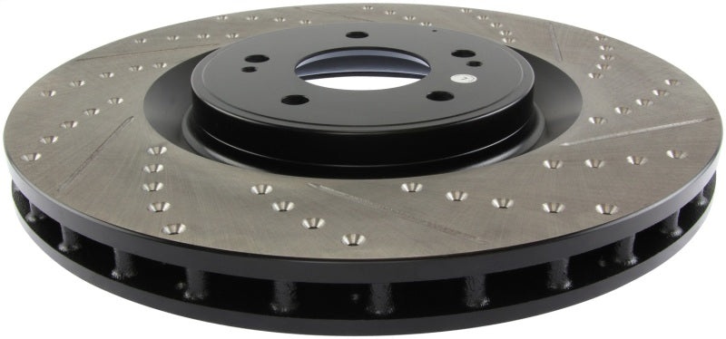 Stoptech 127.46076L StopTech Slotted & Drilled Sport Brake Rotor