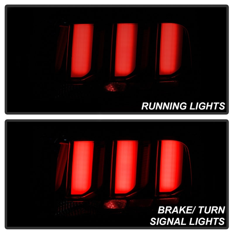 SPYDER 5086693 Spyder 05-09 Ford Mustang (White Light Bar) LED Tail Lights - Black ALT-YD-FM05V3-LED-BK