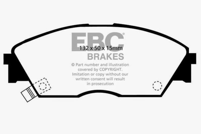 EBC DP4706R 90-92 Honda Civic CRX 1.6 Si Yellowstuff Front Brake Pads