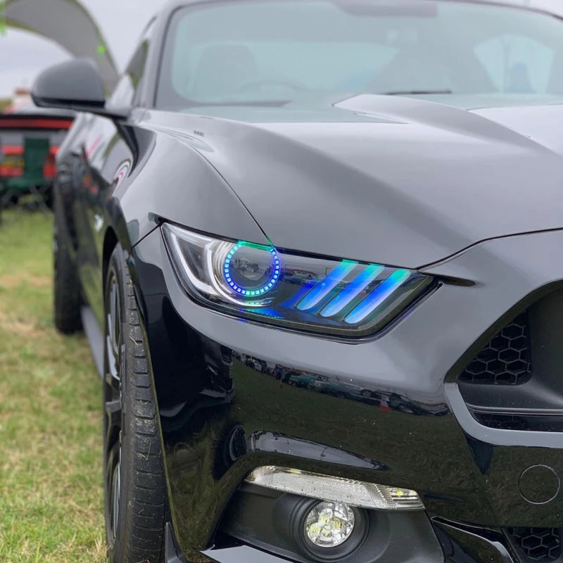ORACLE Lighting 1335-332 Oracle 15-17 Ford Mustang V6/GT/Shelby Dynamic DRL w/ Halo Kit - ColorSHIFT - Dynamic SEE WARRANTY