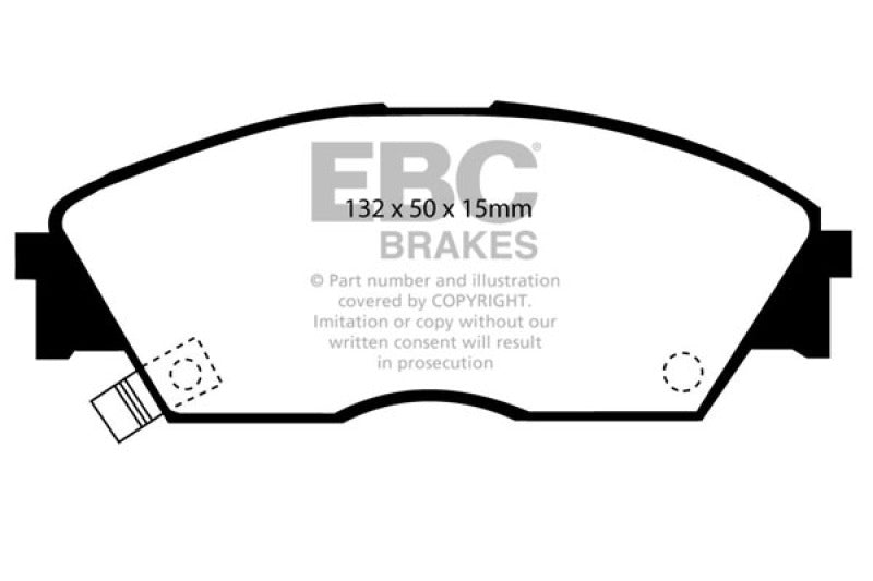EBC DP4706R 90-92 Honda Civic CRX 1.6 Si Yellowstuff Front Brake Pads