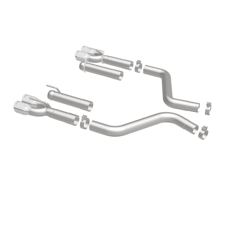 Magnaflow 19206 MagnaFlow Axle-Back, SS, 3in, Quad Split Rear 3.5 Tips 2015 Dodge Challenger incl SRT Hellcat