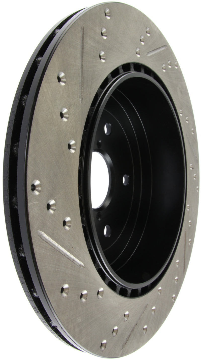 Stoptech 127.47030L StopTech 08+ Subaru STI (Will Not Fit 05-07) Slotted & Drilled Sport Brake Rotor
