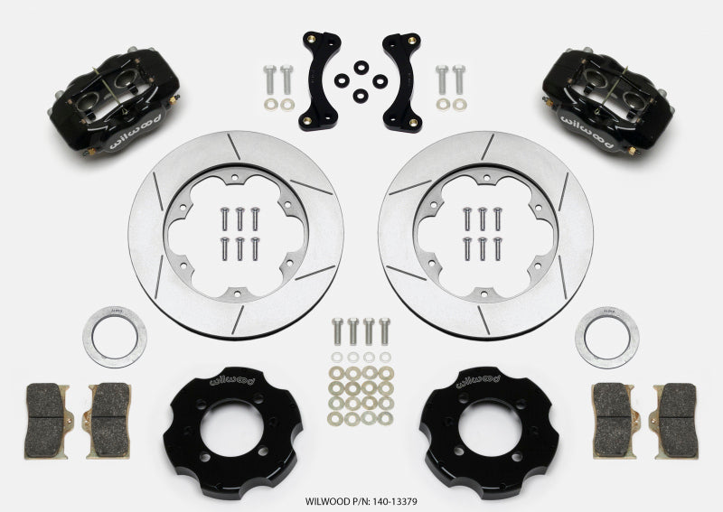 Wilwood 140-13379 Forged Dynalite Front Hat Kit 11.00in GT Rotor 95-05 Miata