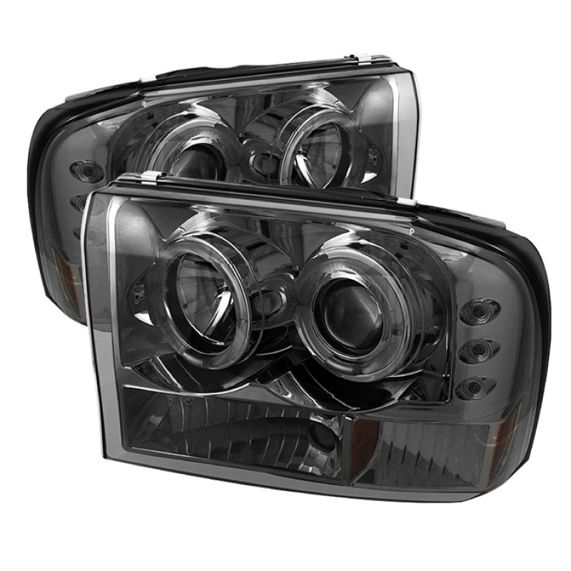 SPYDER 5010353 Spyder Ford F250 Super Duty 99-04 Projector Version 2 LED Halo LED Smke PRO-YD-FF25099-1P-G2-SM