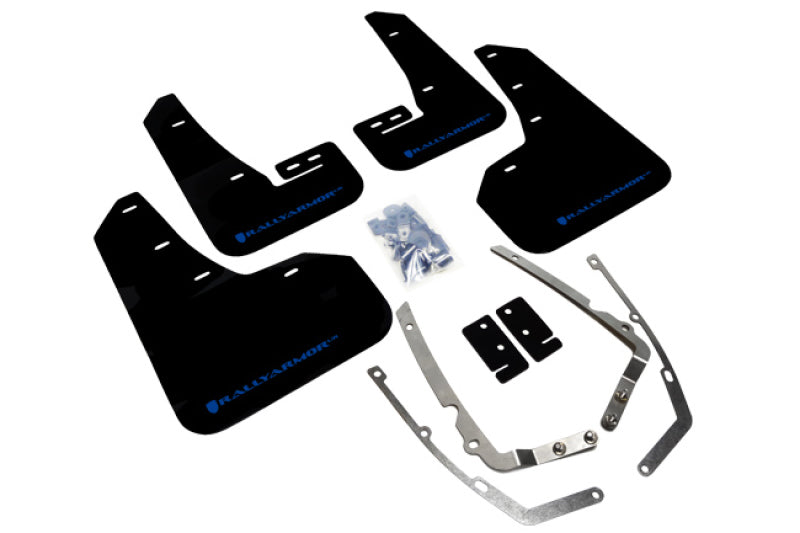Rally Armor MF37-UR-BLK/BL 15-21 VW Golf/GTI/TSI Black UR Mud Flap w/ Blue Logo