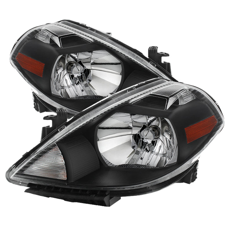SPYDER 9023613 Xtune Nissan Versa 07-12 Crystal Headlights Black HD-JH-NV07-AM-BK