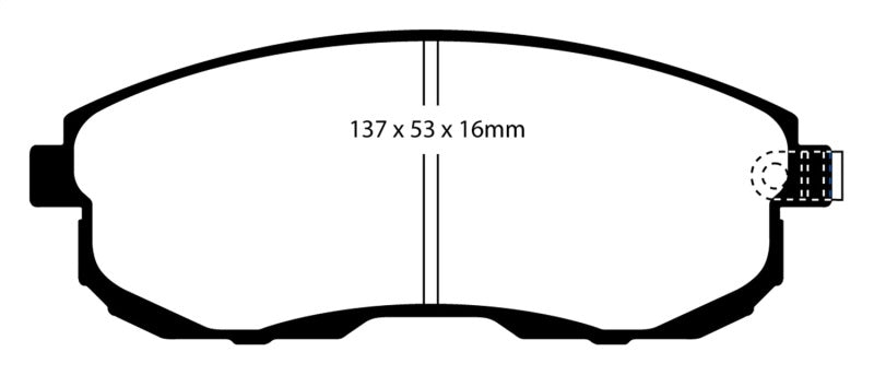 EBC DP31636C 02-03 Infiniti G20 2.0 Redstuff Front Brake Pads