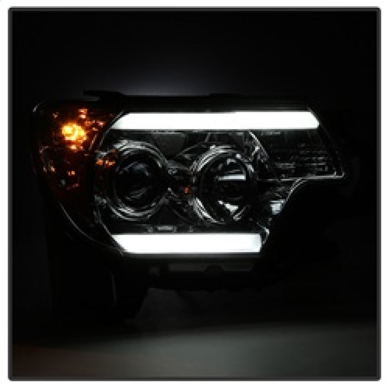 SPYDER 5081728 Spyder Toyota Tacoma 12-16 Projector Headlights Light Bar DRL Smoke PRO-YD-TT12-LBDRL-SM