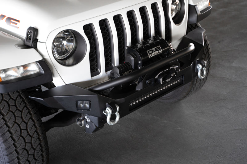 DV8 Offroad FBJL-07 18-23 Jeep Wrangler JL / 20-23 Jeep Gladiator JT FS-7 Mid-Width Winch Front Bumper