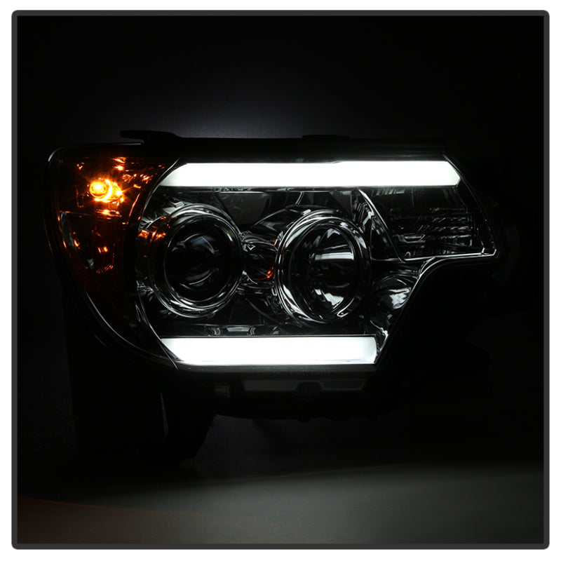 SPYDER 5081728 Spyder Toyota Tacoma 12-16 Projector Headlights Light Bar DRL Smoke PRO-YD-TT12-LBDRL-SM