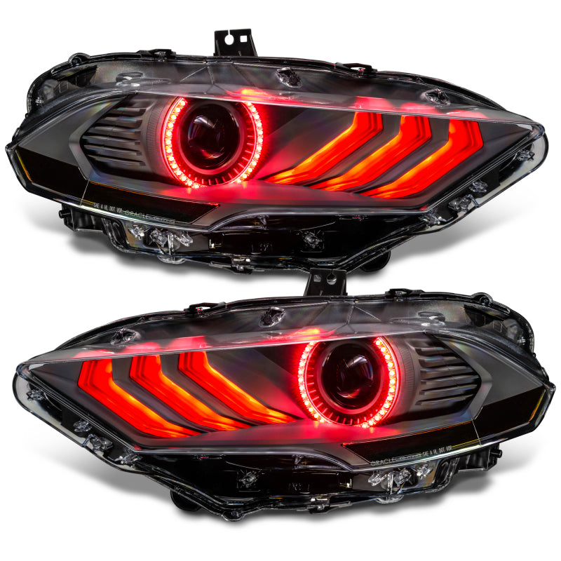 ORACLE Lighting 8204-332 Oracle Lighting 18-23 Ford Mustang Dynamic ColorSHIFT LED Headlights - Black Series SEE WARRANTY