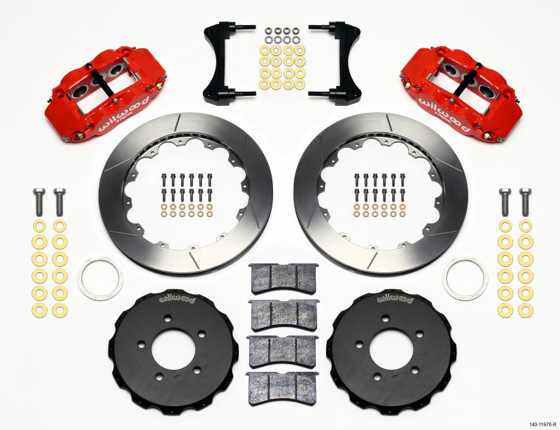 Wilwood 140-11978-R Narrow Superlite 6R Front Hat Kit 12.88in Red 2006-Up Civic / CRZ