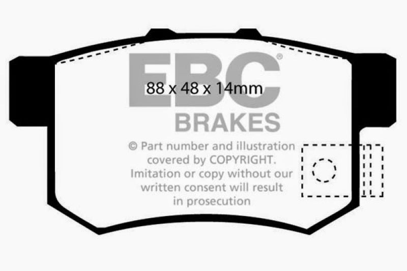 EBC DP4781/2R 01-03 Acura CL 3.2 Yellowstuff Rear Brake Pads