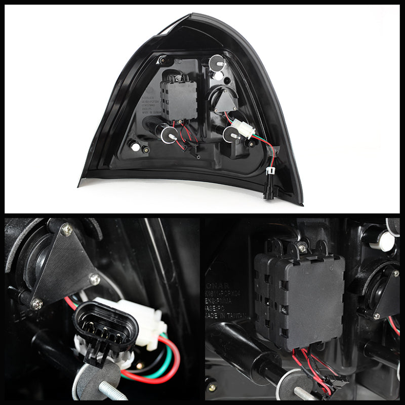 SPYDER 5075581 Spyder Pontiac Grand Prix 04-08 Light Bar LED Tail Light Black ALT-YD-PGP04-LED-BK