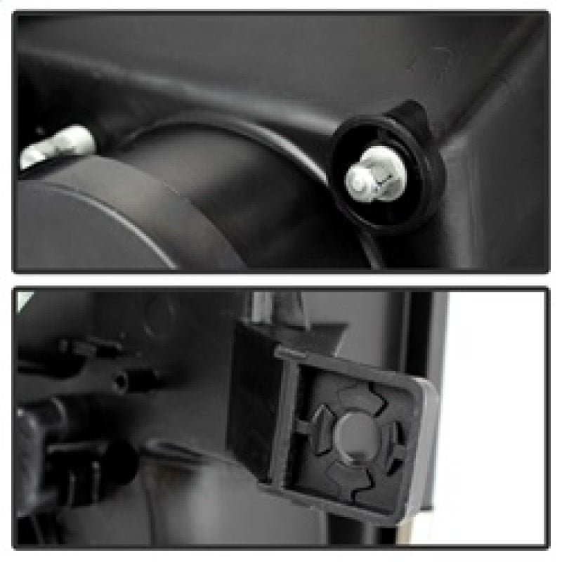 SPYDER 5077592 Spyder Ford F150 09-14 Projector Headlights Halogen Model- Light Bar DRL Blk PRO-YD-FF15009-LBDRL-BK