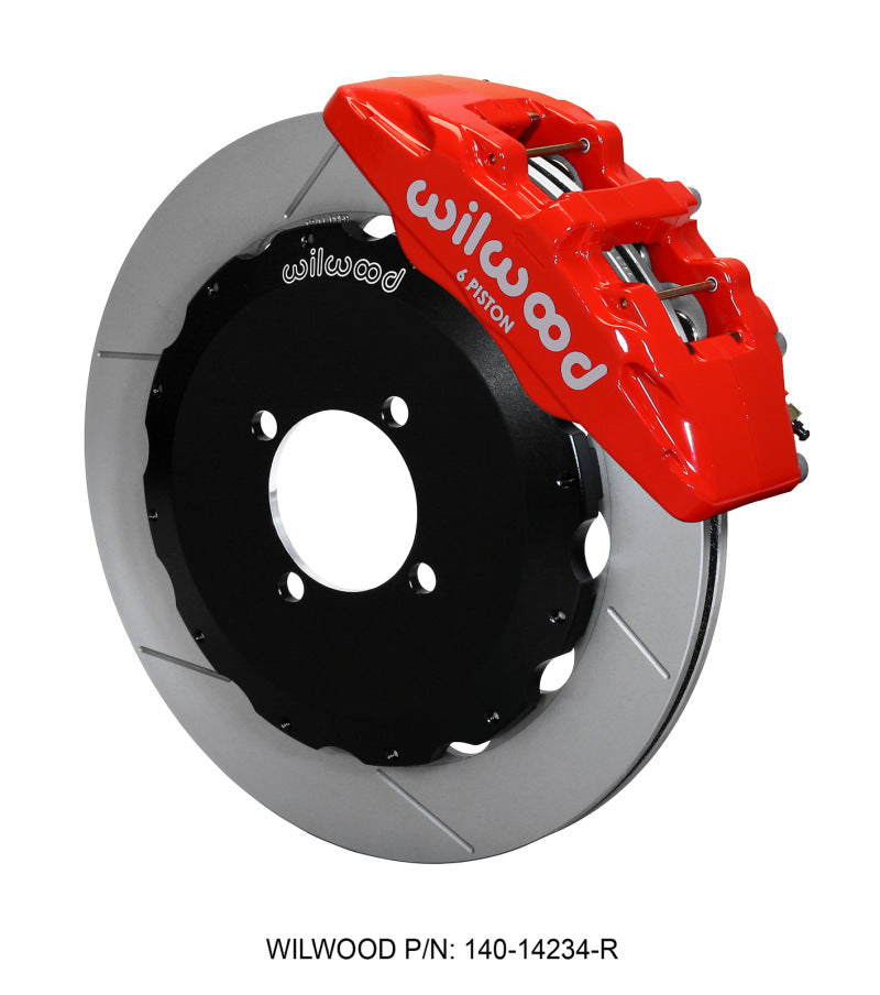 Wilwood 140-14234-R Dynapro 6 Front Hat Kit 12.88in Red 2016-Up Mazda MX5 Miata w/ Lines