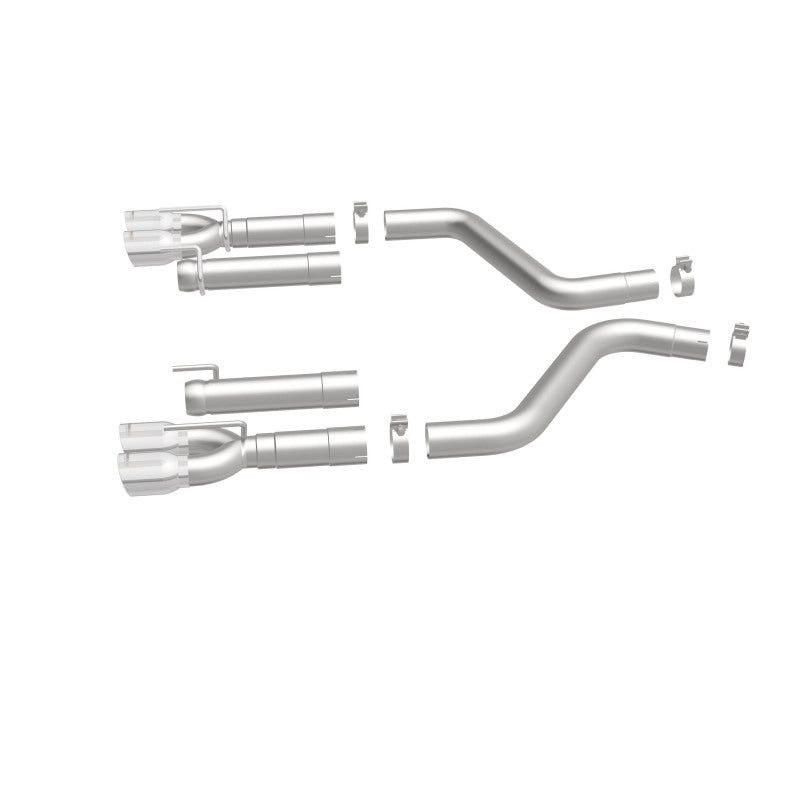 Magnaflow 19206 MagnaFlow Axle-Back, SS, 3in, Quad Split Rear 3.5 Tips 2015 Dodge Challenger incl SRT Hellcat