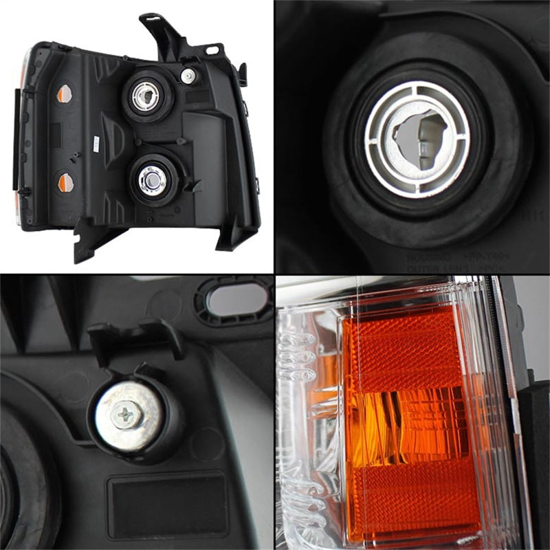 SPYDER 5076984 Xtune Chevy Silverado 07-13 Crystal Headlights Chrome HD-JH-CS07-AM-C