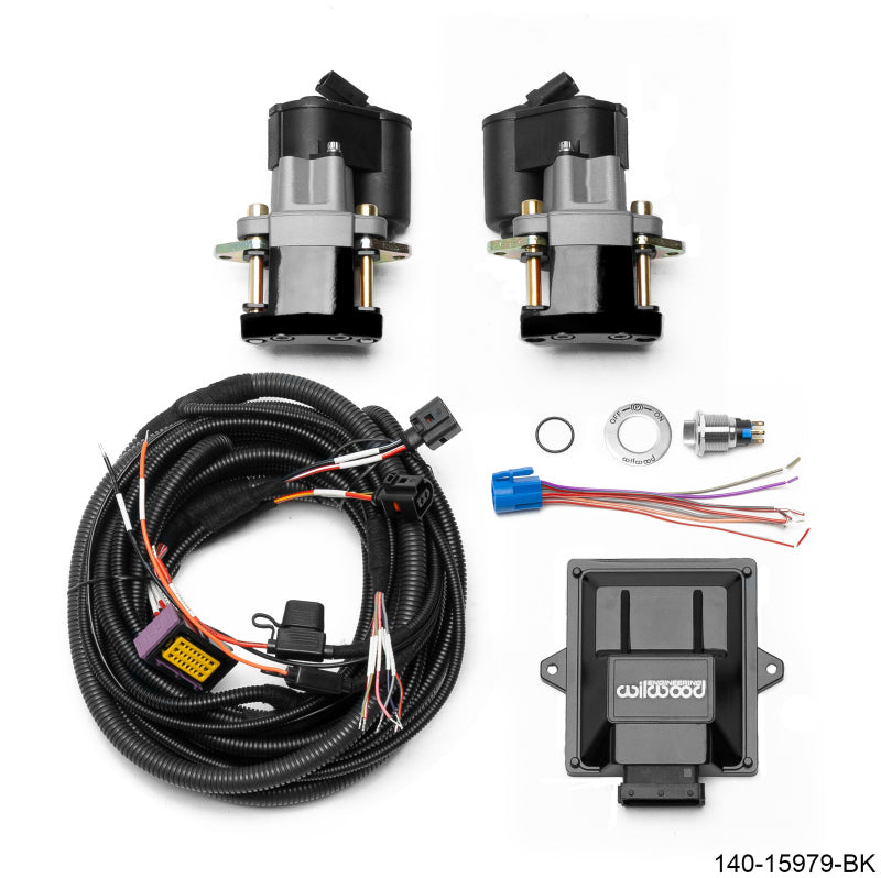 Wilwood 140-15978-BK Electronic Parking Brake Rear Retrofit Kit - 0.810in Rotor Black